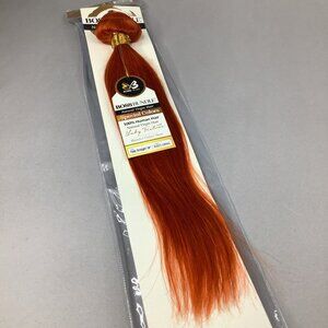 18” Electric Orange Boss Bundles Yaki Straight 100% Human Hair Track Extensions